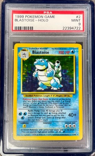 Pokemon Blastoise Base Set Holo *Stage Error* #2 PSA 9 Mint