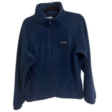 Columbia Women's XL Benton Springs Full Zip Fleece Jacket Dark Blue Zip