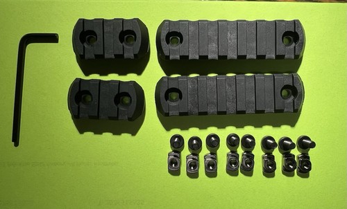 M-LOK Polymer Picatinny Rail Sections – 5-Pack Set With 5, 7, 9, 11, 13 Slots, Fits Most Firearms