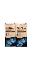2x Pack, MURO 128 5% SOLUTION, 1/2 Oz 15mL Bausch + Lomb Free Shipping !
