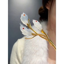 Gold Plated Hairpin Vintage Style Cheongsam Hanfu Hair Stick Women