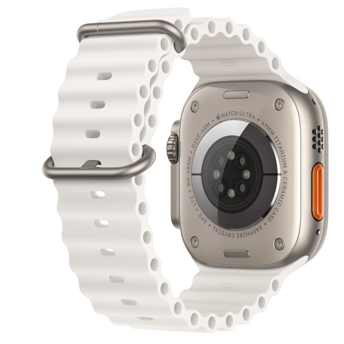 Apple Ocean Band for Watch Ultra - White, One Size (49mm) for sale 