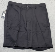 Greg Norman Golf Chino Shorts Mens Size 34 Black Performance Flat Front G7XLH538