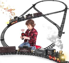 Train Set for Kids,Remote Control Electric Train Set for Children with Tracks,St