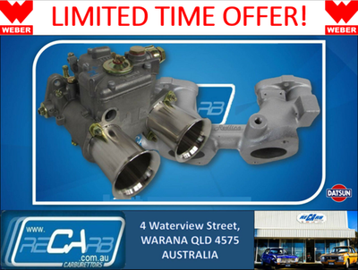 Suits Nissan Datsun A12 120Y GENUINE WEBER 45 DCOE Single