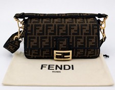 Fendi Canvas Baguette, FF Jacquard Tabak