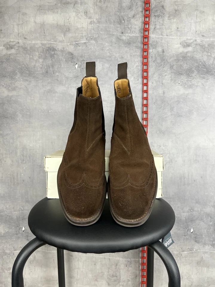 Church's Marrón Gamuza Chelsea Botas Zapatos UK 9 F US 10 EU 43 Foto 2 de 4