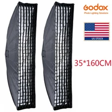 2x Godox 35*160cm Honeycomb Grid Softbox Bowens Mount f Studio Strobe wedding