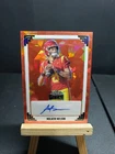 Malachi Nelson Autograph 2024 Leaf Metal Football Orange Crystal 1/2 Auto SSP