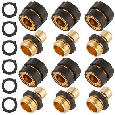 Quick Connect Hose Fittings Garden Water Adapter 6 PCS GHT Male Female