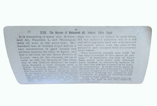 Antica Moschea 1899 Keystone Steroview di Mohammed Ali Interno Cairo Egitto - Foto 3 di 3