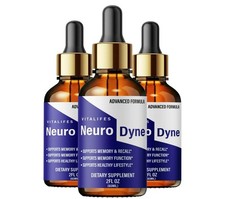  3 Pack NeuroDyne Drops, Neuro Dyne Liquid Formula for Brain, Focus  Memory