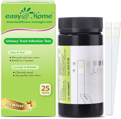 Easy@Home 25 Tests/Bottle Urinary Tract FSA Eligible Infection UTI Test Strips,