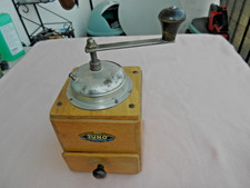 Antike JUNO Kaffeemühle Holz manuell ca. 1930–1940 fein mahlend Vintage