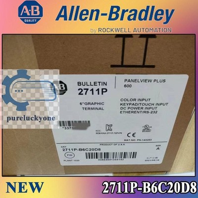 NEW NEW PLC 2711P-B6C20D8 Panelview Plus 600 Operator Interface Panel US