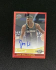 2021-22 Panini Contenders Optic 1984 Red Wave Zion Williamson Auto Pelicans TY83
