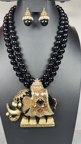 Heidi Daus “Michelles Majestic Elephanté” Necklace And Pierced Earring Set