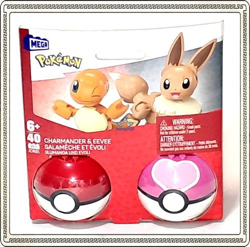 ★ Mega / Mattel ★ PokéMon® ★ 2Er Set ★ PokéBall ★ Evoli & Glumanda ★-image