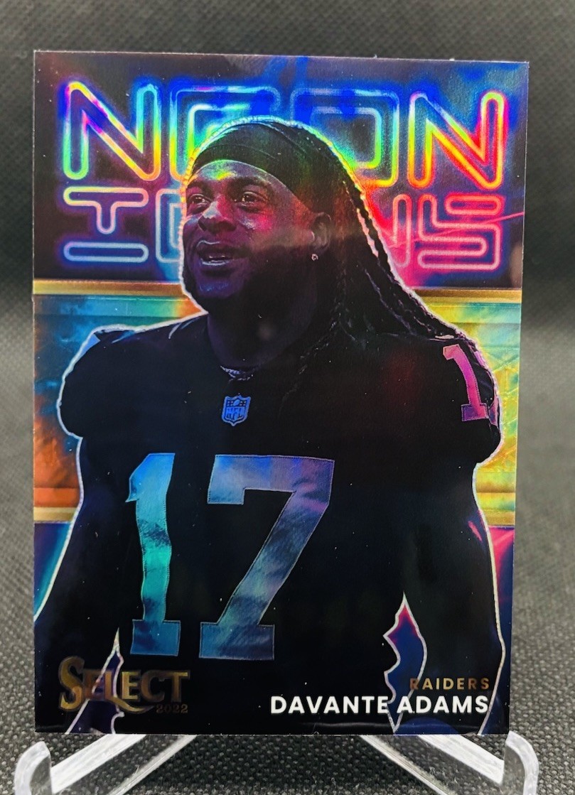 2022 Panini Select Davante Adams Neon Icons tie-dye 11/25 Las Vegas Raiders NI-8