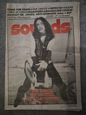 Sounds Newspaper 17.04.1982 Anvil Cover