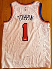 OBI TOPPIN SIGNED AUTOGRAPH GAME JERSEY NIKE NBA BASKETBALL NEW YORK KNICKS PSA