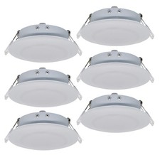 Facon 4.5inch 12V LED RV Puck Light - 6 Packs, 3400K Warm White, Full Aluminu...