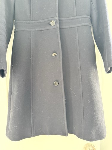J.Crew Classic Lady Day Coat Sz 4P Navy Italian Double-Cloth Wool Thinsulate - Picture 3 of 13
