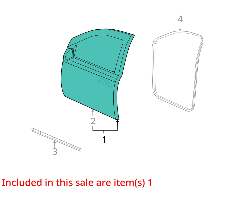 2007-2009 Chrysler Aspen Passenger Front Door Oem NWINW Foto 2 de 3