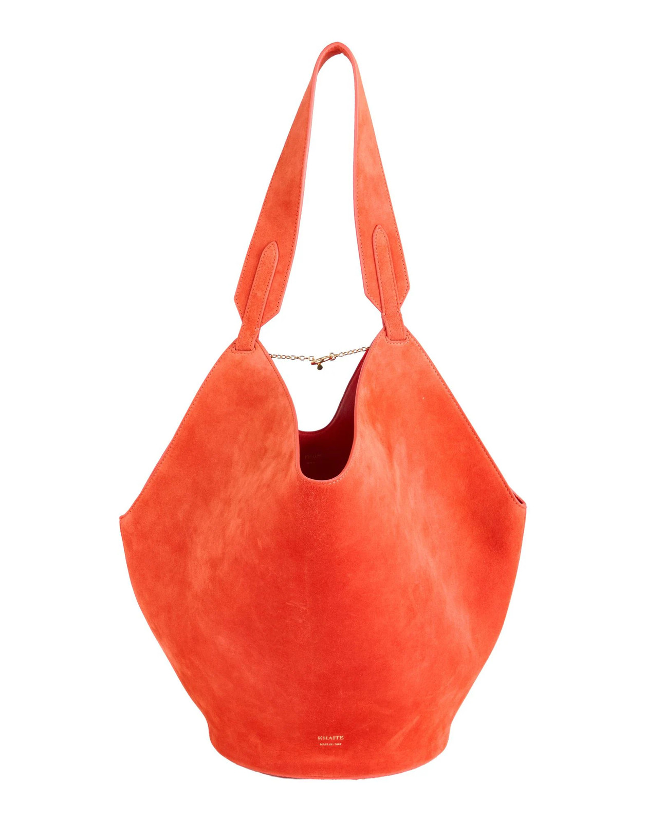 Khaite - Newarrivals - Suede Bucket bag - Tomato red