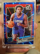 2023-24 Panini Donruss - Rated Rookie Kobe Brown #239 Holo Blue Laser /49 (RC)