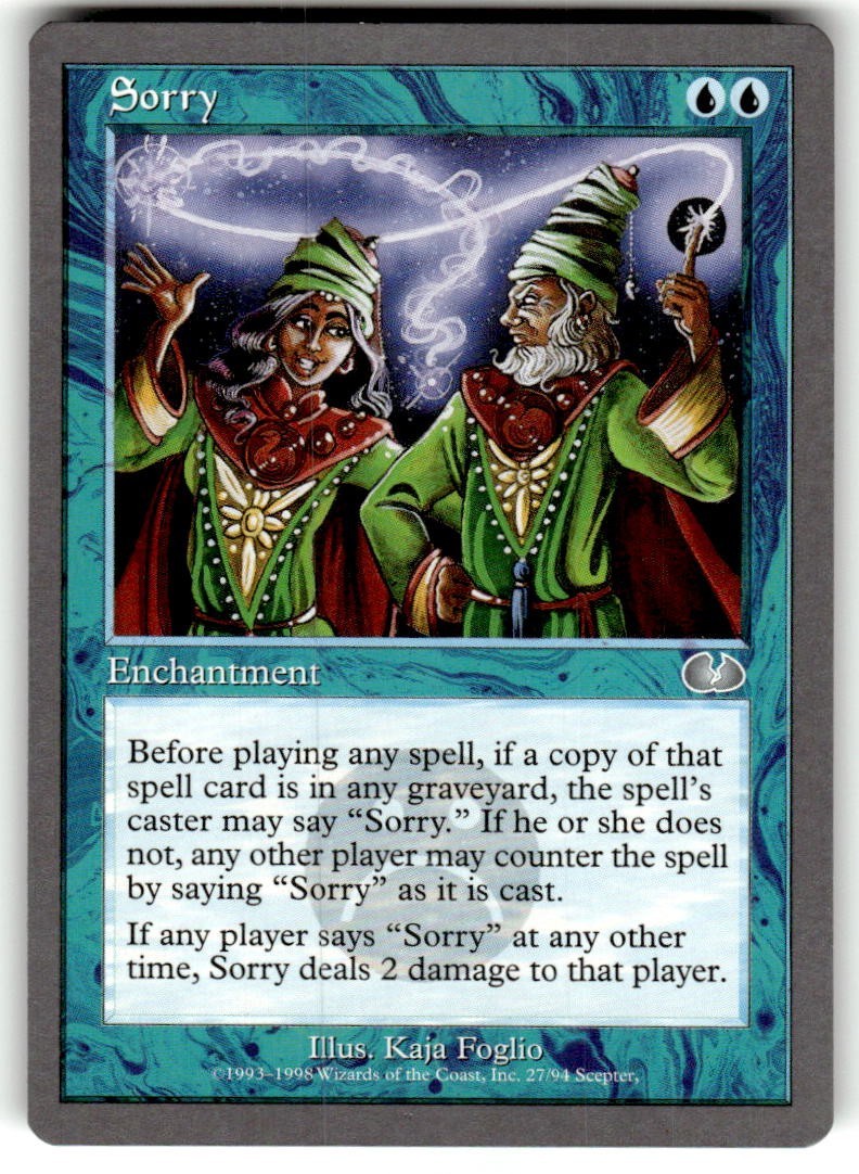 Sorry Unglued Regular MTG