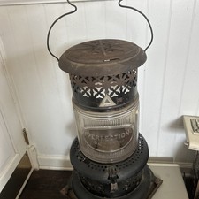 Antique Perfection Kerosene Oil Parlor Cabin Heater Stove With Firelight Pyrex