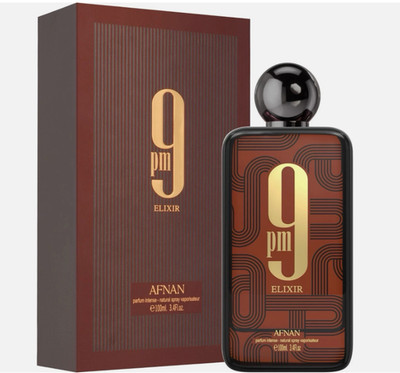 9pm Elixir by Afnan 3.4 Oz Parfum Intense Spray Unisex NEW AUTHENTIC