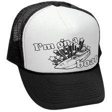 “I’m On a Boat” Trucker Hat – Nautical Attitude, Land or Sea