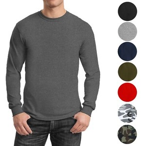 Mens Long Sleeve Crew Neck & Performance Tees Layer Lounge Gym Work Casual NEW - Click1Get2 Offers