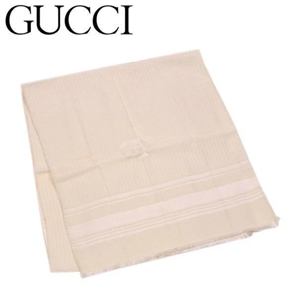 Châle de stand Gucci beige à franges mode pour femme