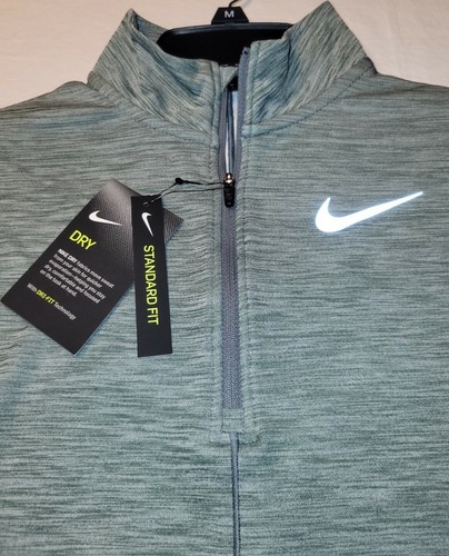 Nike Running Girls DRI-FIT Long Sleeve Half Zip Gray Top Size Med FREE SHIP $45 - Picture 4 of 9
