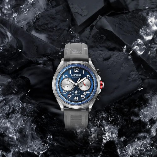 Quartz Watch for Men Chronograph Waterproof Wristwatch with Date Luminous Hands - Picture 7 of 18