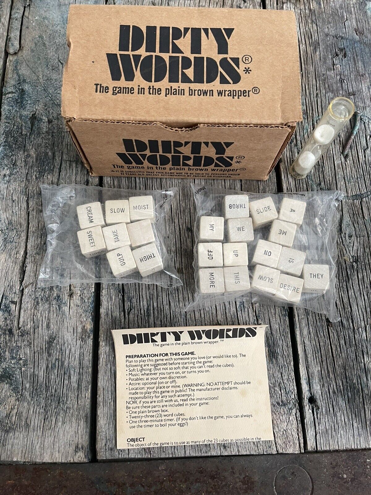 DIRTY WORDS 1977 GAME IN THE PLAIN BROWN WRAPPER Risque Sex Swinger VTG eBay pic image pic