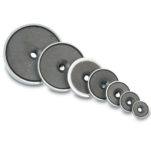 Ferrit Flachgreifer Ø 63,0 x 14,0 mm mit Senkung, hält 29 kg - Messebau - Neu - - Bild 6 von 7