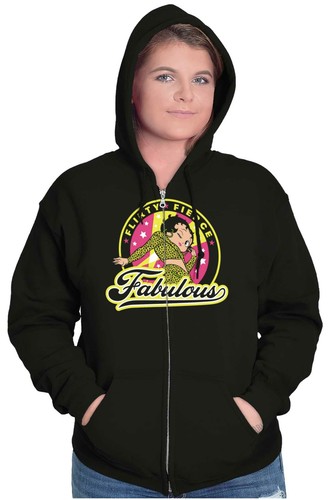 Betty Boop Flirty Fierce Fabulous Cartoon Womens Zip Hooded Sweatshirt Hoodie - 第 6/8 張圖片