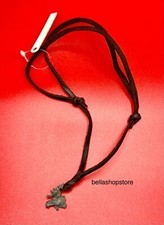 Abercrombie and Fitch Men Necklace Leather Moose Pendant Vintage New