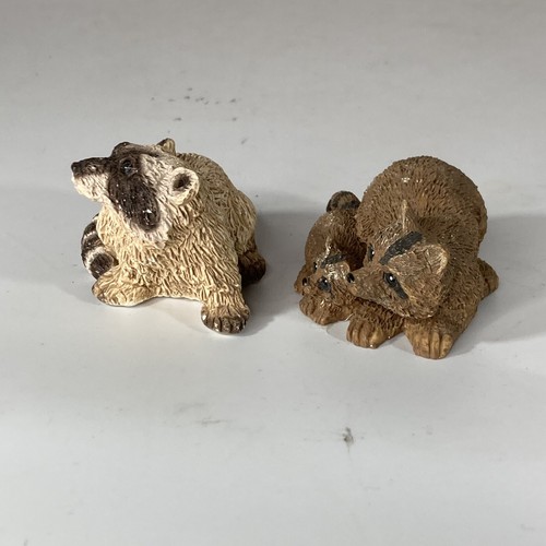 Vintage 1980s Stone Critters Littles Raccoon Lot of 2 Refrigerator Magnets - Picture 5 of 12