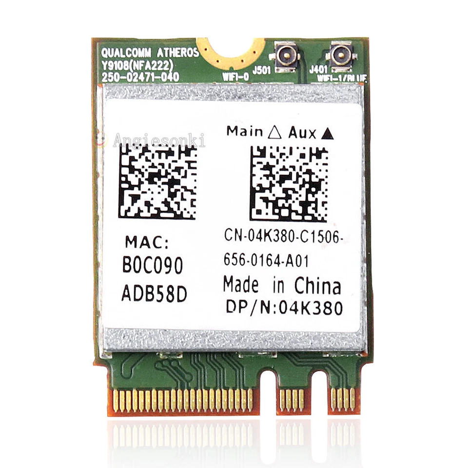 Atheros QCNFA222 AR5BWB222 2.4/5GHz BT4.0 802.11ABGN Wifi Card 4K380 M.2 Adapter - Image 2 of 4
