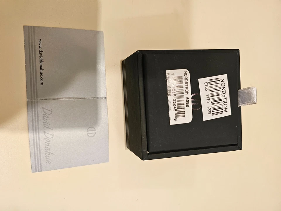 Gemelos cuadrados DAVID DONAHUE de plata de ley para hombre ¡¡Nuevos!!! Foto 3 de 4