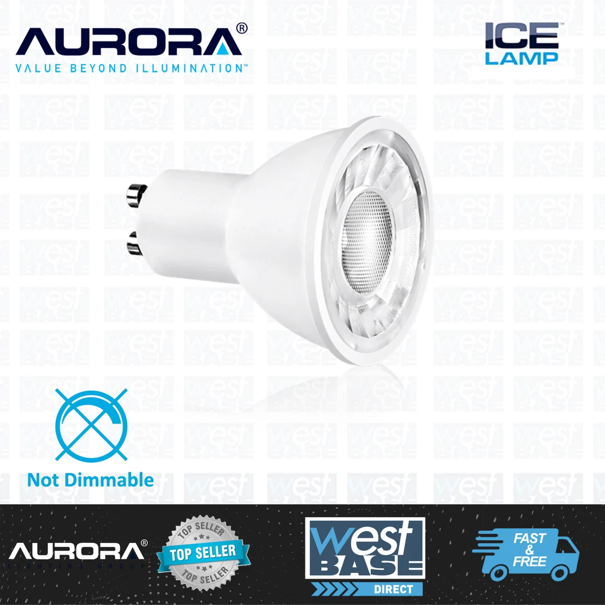 Aurora Enlite GU10 NON DIMMABLE LED Bulbs Cool Warm Daylight White