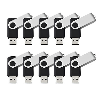 Wholesale 10/20/50/100PCS Black Swivel 1GB USB Memory Sticks Flash Pen Drive