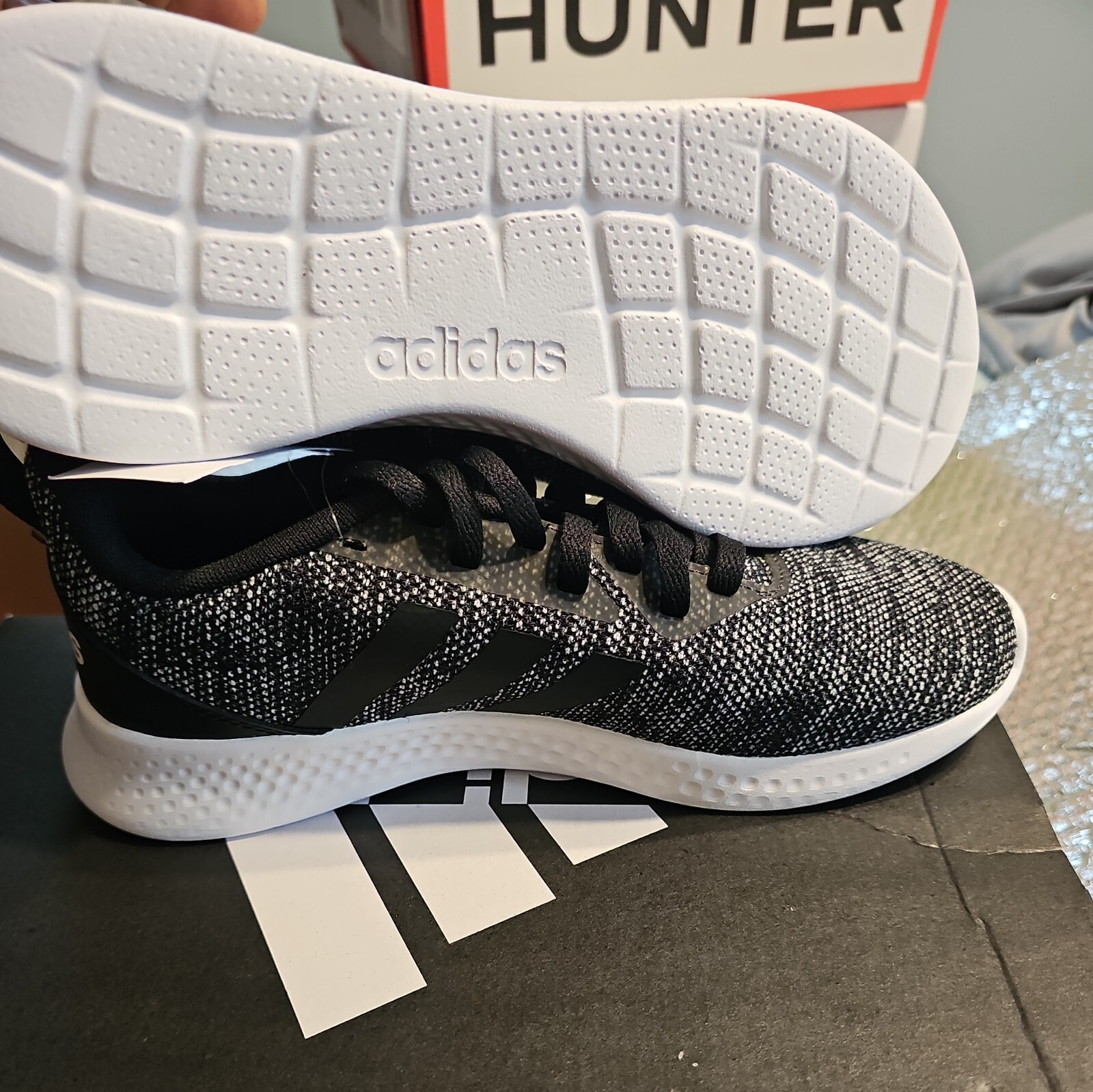 Size 8.5 - adidas Puremotion Black White Heathered for sale online 