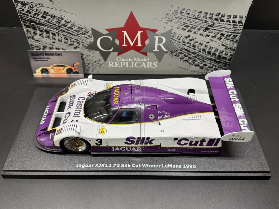 Jaguar XJR-12 V12 Silk Cut Winner 24h LeMans 1990 Diecast 1:18 Scale CMR - Image 2 of 4