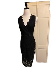 Womens Short Black Lace Dress size Medium